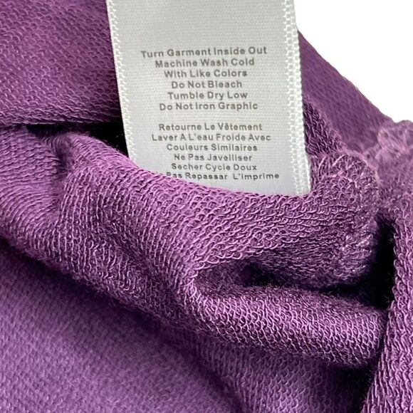 Spiritual Gangster NWT purple Izzy gratitude graphic cropped sweatshirt size XL - Picture 8 of 15